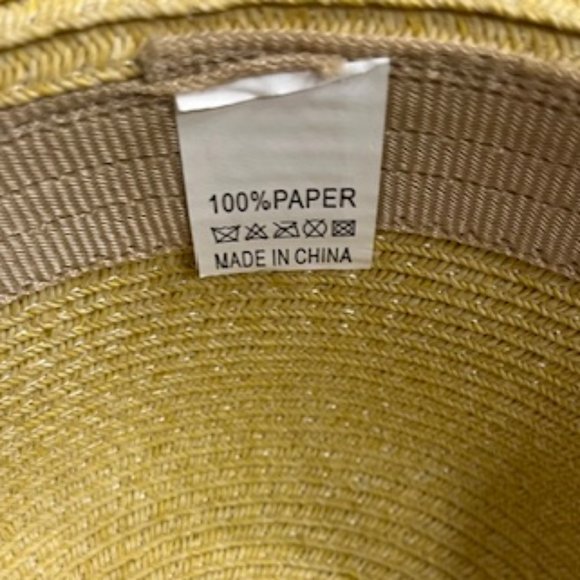 NWT Womans Wide Brim Beach Straw Hat - Picture 4 of 5
